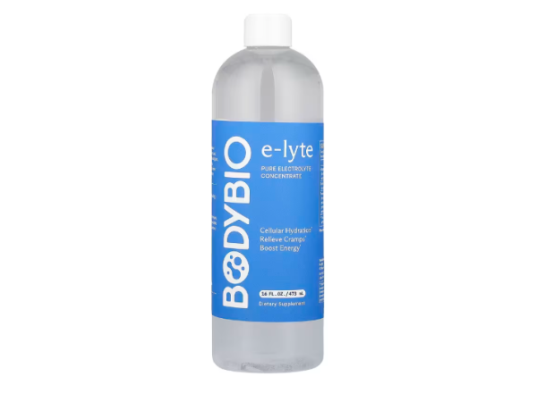 BodyBio, E-Lyte, flüssiges Elektrolyte ohne Zucker 473 ml - DE Versand via DHL