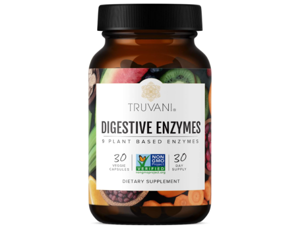 Truvani Verdauungsenzyme, 9 Enzymmischungen, Verdauungsunterstützung, 30 Kapseln