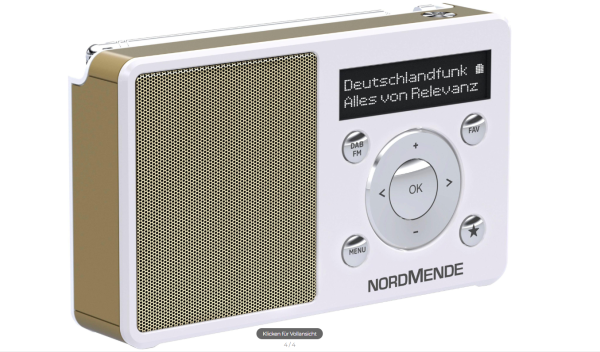 Nordmende Transita DAB Radio (UKW) Sender Stereosound weiss gold Neuwertig
