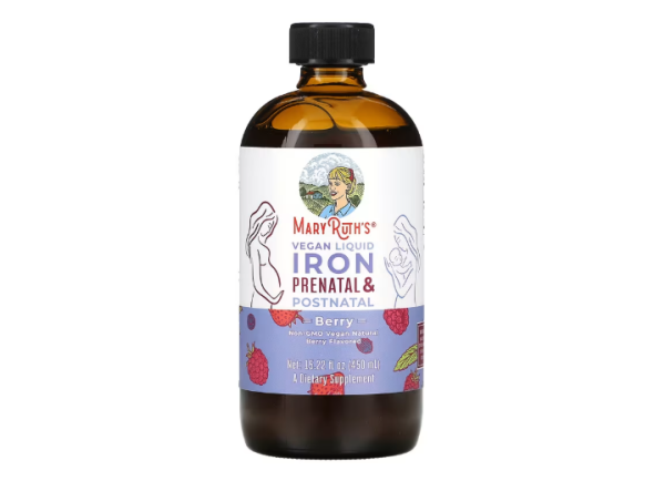 MaryRuths, veganes flüssiges Eisen vor und nach der Geburt, Beere, 450 ml