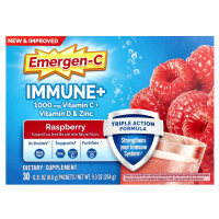 Emergen-C, Vitamin C + Vitamin D und Zink, Himbeere, 30 Päckchen, je 8,8 g