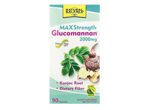 Natural Balance, Glucomannan™, maximale Stärke, 90 Kapseln (666 mg pro Kapsel)