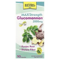 Natural Balance, Glucomannan™, maximale Stärke, 90 Kapseln (666 mg pro Kapsel)