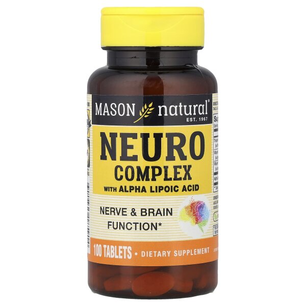 Mason Natural, Neurokomplex mit Alpha-Liponsäure, 100 Tabletten