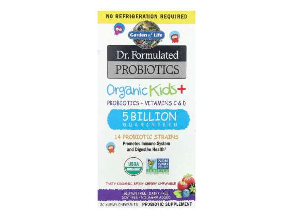 Garden of Life, Probiotikum für Kinder, Beeren-Kirsch-Geschmack, 30 leckere Kautabletten