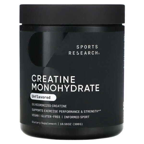 Sports Research, Kreatinmonohydrat, geschmacksneutral, 300 g