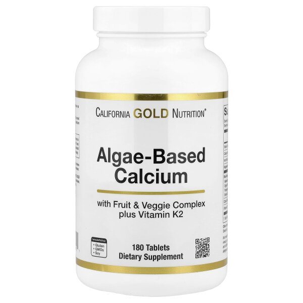 California Gold Nutrition, Calcium Algen, Vitamin D3, Magnesium, 180 Tabletten