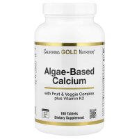 California Gold Nutrition, Calcium Algen, Vitamin D3, Magnesium, 180 Tabletten