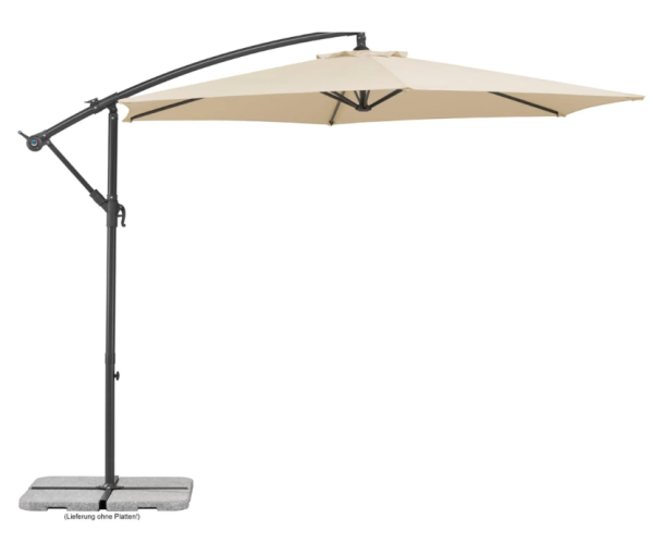 Schneider Ampelschirm Ø 300 cm Natur mit Neigungsfunktion