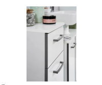 Pelipal Bad-Hochschrank Schwerin Weiß 30 cm großzügige Schublade