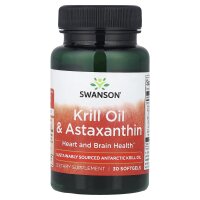Swanson, Krill Oil & Astaxanthin, Krillöl und Astaxanthin, 30 Weichkapseln