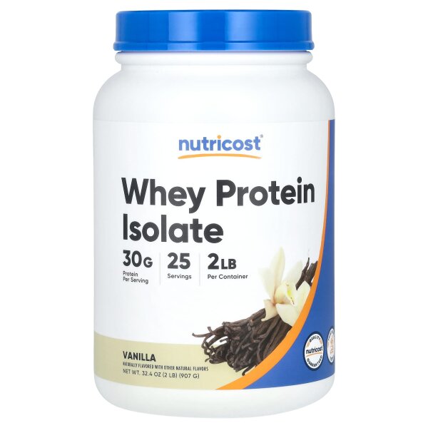 Nutricost, Whey Protein Isolate, Molkenproteinisolat, Vanille, 907 g