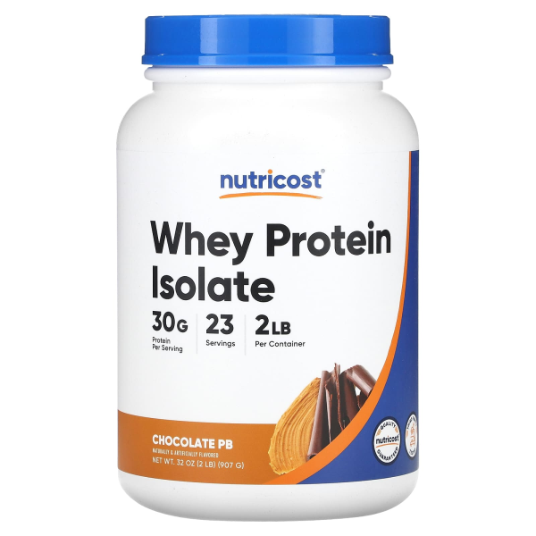 Nutricost, Whey Protein Isolate, Molkenproteinisolat, Schokolade PB, 907 g