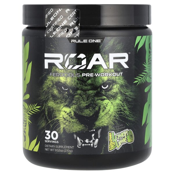 Rule One Proteins, Roar, Ferocious Pre-Workout, wildes Pre-Workout, Zitrone-Limette, 270 g