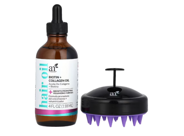 artnaturals, Hair Growth Kit, Haarwuchs-Set, Biotin + Kollagenöl, 2-teiliges Set