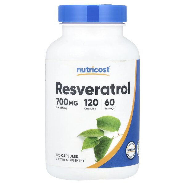 Nutricost, Resveratrol, 120 Kapseln (350 mg pro Kapsel)