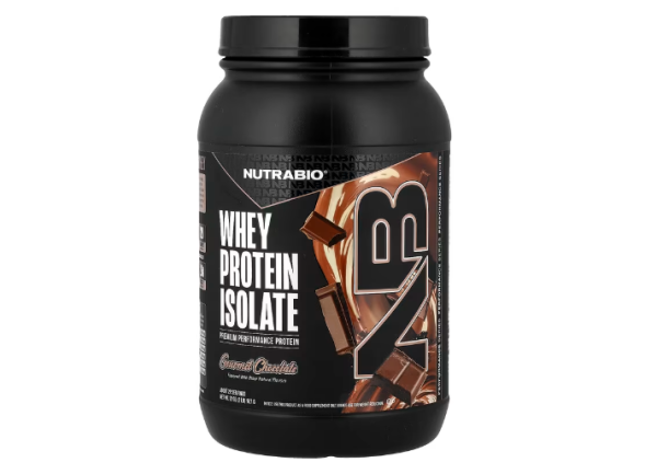 NutraBio, Whey Protein Isolate, Molkenproteinisolat, "Gourmet Chocolate“, 907 g