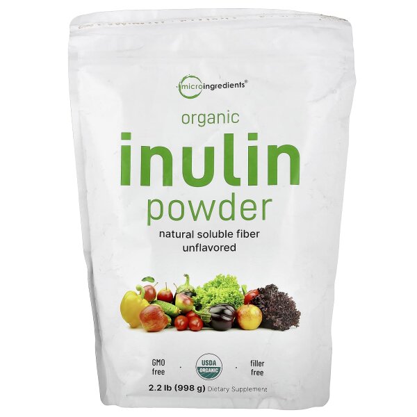 Micro Ingredients, Bio-Inulinpulver, geschmacksneutral, 998 g