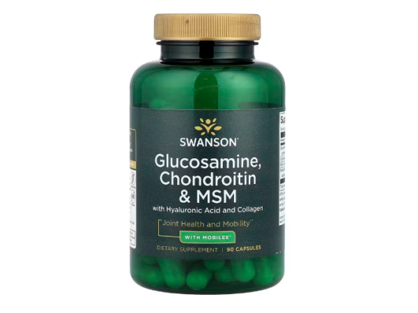 Swanson, Glucosamin, Chondroitin und MSM mit Hyaluronsäure und Kollagen, 90 Kapseln
