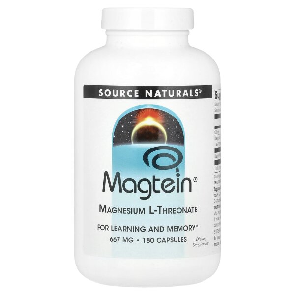 Source Naturals, Magtein®, Magnesium-L-Threonat, 180 Kapseln