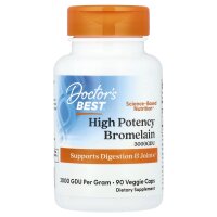 Doctors Best, Potenzsteigerndes Bromelain 3000 GDU, 500 mg, 90 vegetarische Kapseln