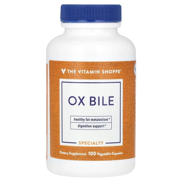 The Vitamin Shoppe, Ox Bile, Ochsengalle, 100 pflanzliche Kapseln (125 mg pro Kapsel)