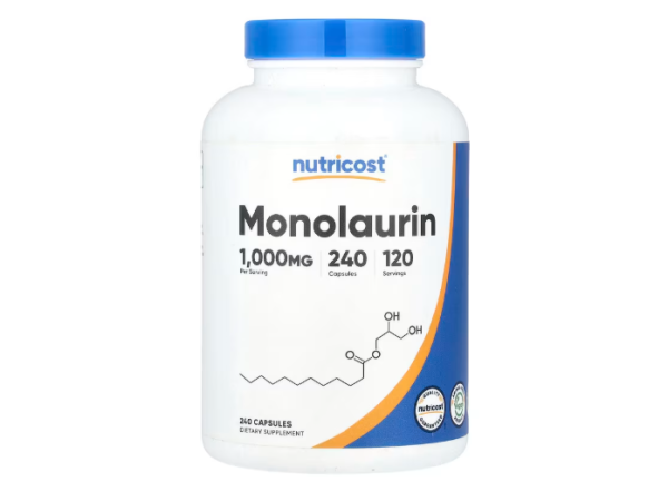 Nutricost, Monolaurin, 240 Kapseln (500 mg pro Kapsel)