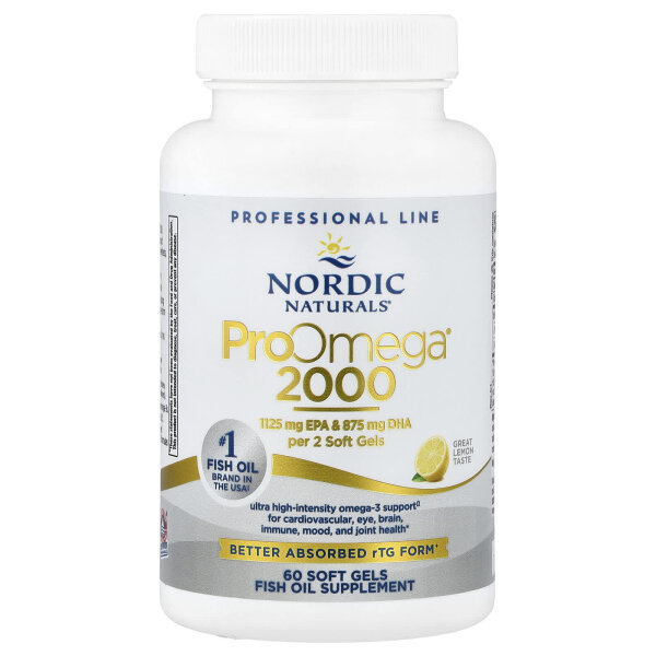 Nordic Naturals, ProOmega® 2000, Zitrone, 60 Weichkapseln (1.075 mg pro Weichkapsel)
