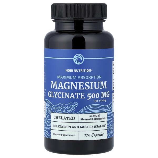 Nobi Nutrition, Magnesiumglycinat, maximale Absorption, 120 pflanzliche Kapseln