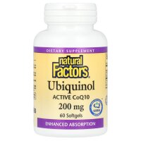 Natural Factors, Ubiquinol, Ubichinol, 200 mg, 60 Weichkapseln