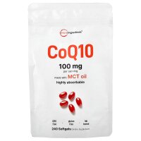 Micro Ingredients, CoQ10, 240 Weichkapseln (50 mg pro Weichkapsel)
