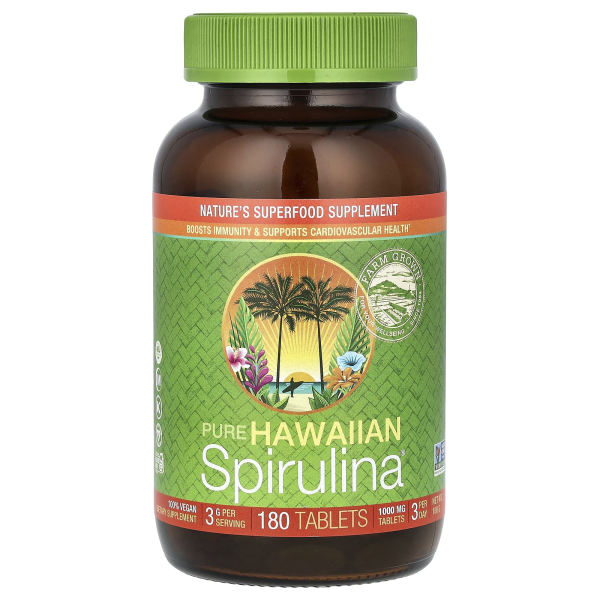 Nutrex, Pure Hawaiian Spirulina, 100% Vegan, 1000mg, 180 Veg. Tabletten