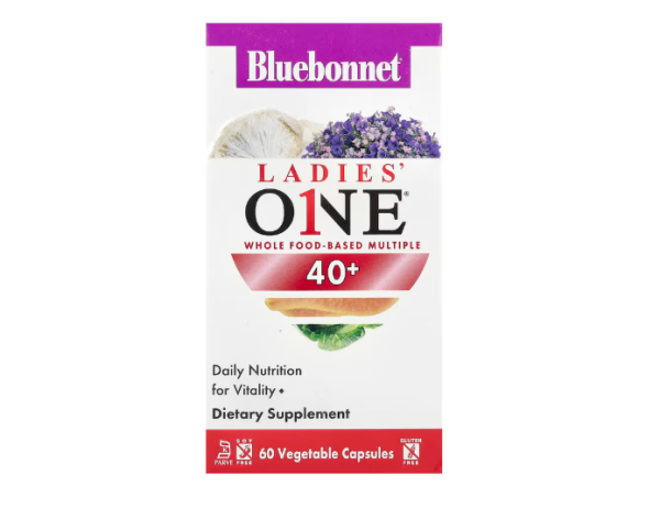 Bluebonnet Nutrition, Women‘s ONE® ab 40, Multivitamine auf Vollwertbasis, 60 pflanzliche Kapseln