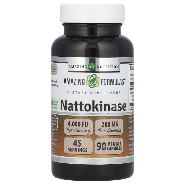 Amazing Nutrition, Nattokinase, Nattokinase, 90 pflanzliche Kapseln (100 mg pro Kapsel)