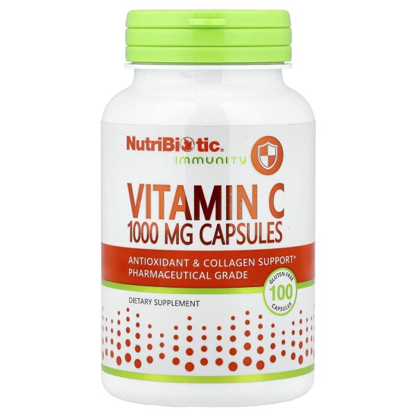 NutriBiotic, Immunität, Vitamin C, 1.000 mg, 100 glutenfreie Kapseln
