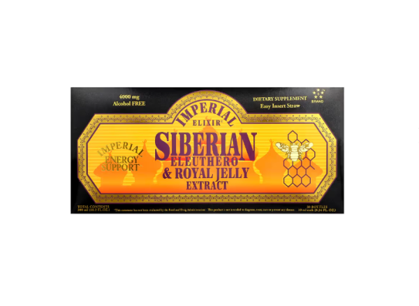 Imperial Elixir, Taigawurzel & Gelée-Royale-Extrakt, Alkoholfrei, 4.000 mg, 30 Flaschen, jeweils 10 ml