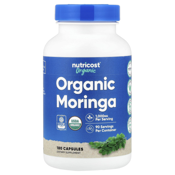 Nutricost, Moringa, 180 Kapseln (500 mg pro Kapsel) - DE Versand via DHL