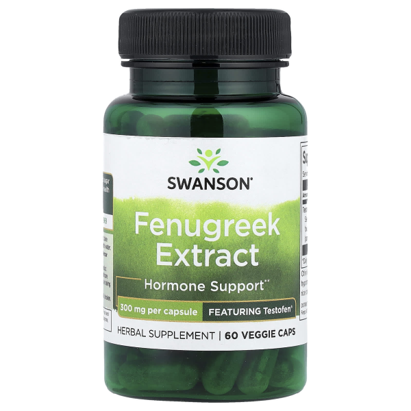 Swanson, Fenugreek Extract, Bockshornkleeextrakt, 300 mg, 60 pflanzliche Kapseln
