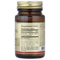 Solgar, Vitamin B6, 100 mg, 100 Tabletten - DE Versand...