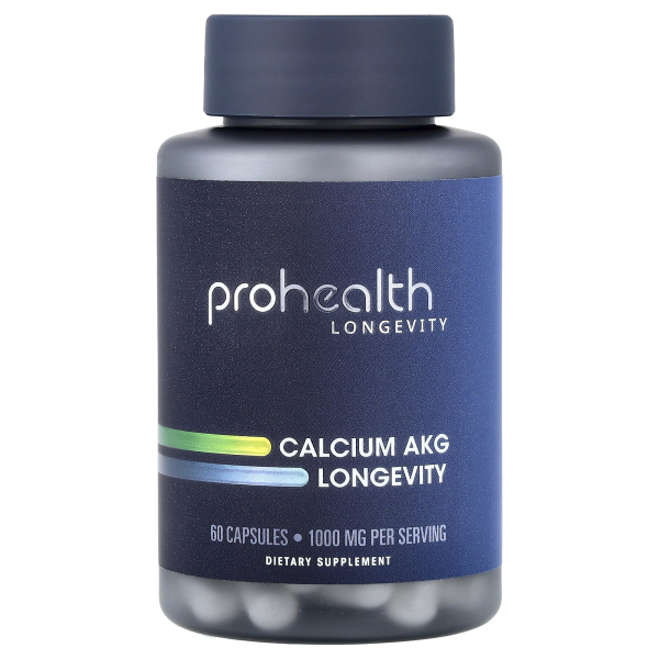 ProHealth Longevity, Calcium AKG Longevity, Calcium-AKG für Langlebigkeit, 60 Kapseln