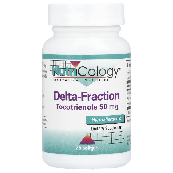 Nutricology, Delta-Fraktion, Tocotrienole, 75 Weichkapseln (50 mg pro Weichkapsel)