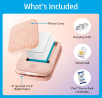 HP Sprocket Sofortbilddrucker Smartphones Tragbarer Farbdrucker OHNE FOTOPAPIER