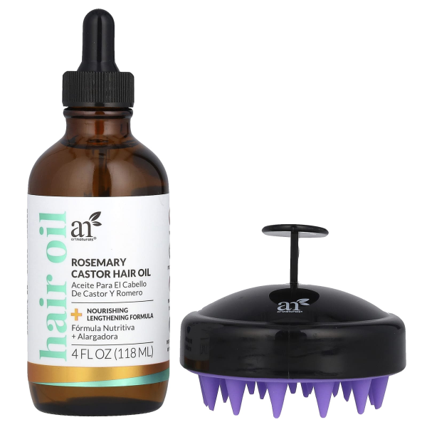 artnaturals, Hair Growth Kit, Haarwuchs-Set, Rosmarin + Rizinusöl, 2-teiliges Set