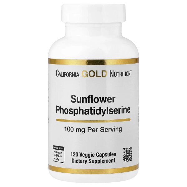 California Gold Nutrition, Sonnenblumen-Phosphatidylserin, 100 mg, 120 vegetarische Kapseln