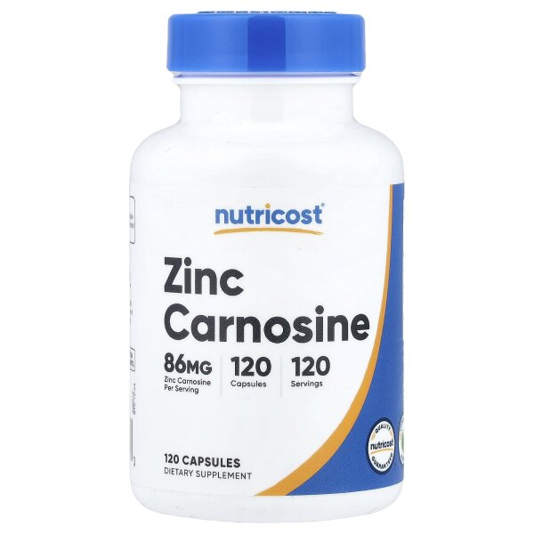 Nutricost, Zinc Carnosine, Zink-Carnosin, 120 Kapseln