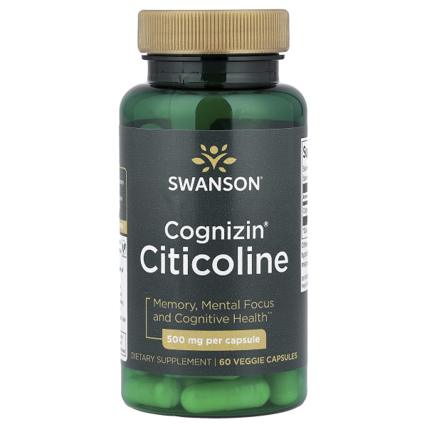 Swanson, Cognizin® Citicoline, Citicolin, 60 pflanzliche Kapseln (500 mg pro Kapsel)
