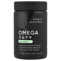 Sports Research, Omega 3-6-7-9, pflanzliches Omega, 90...