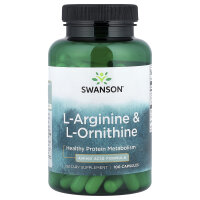 Swanson, L-Arginine & L-Ornithine, L-Arginin und...