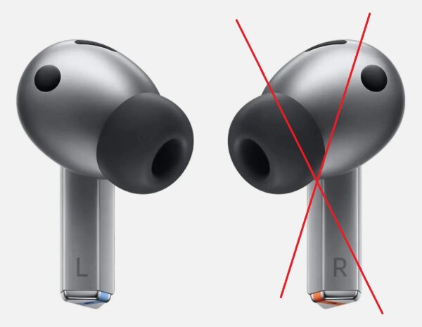Samsung Galaxy Buds 3 Pro SM-R630 Silber NUR DER LINKE Bluetooth Kopfhörer