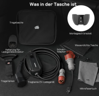 dé Mobile Wallbox Ladestation 11kW [3-phasig|7m|6-16A] Einstellbare Ladeleistung